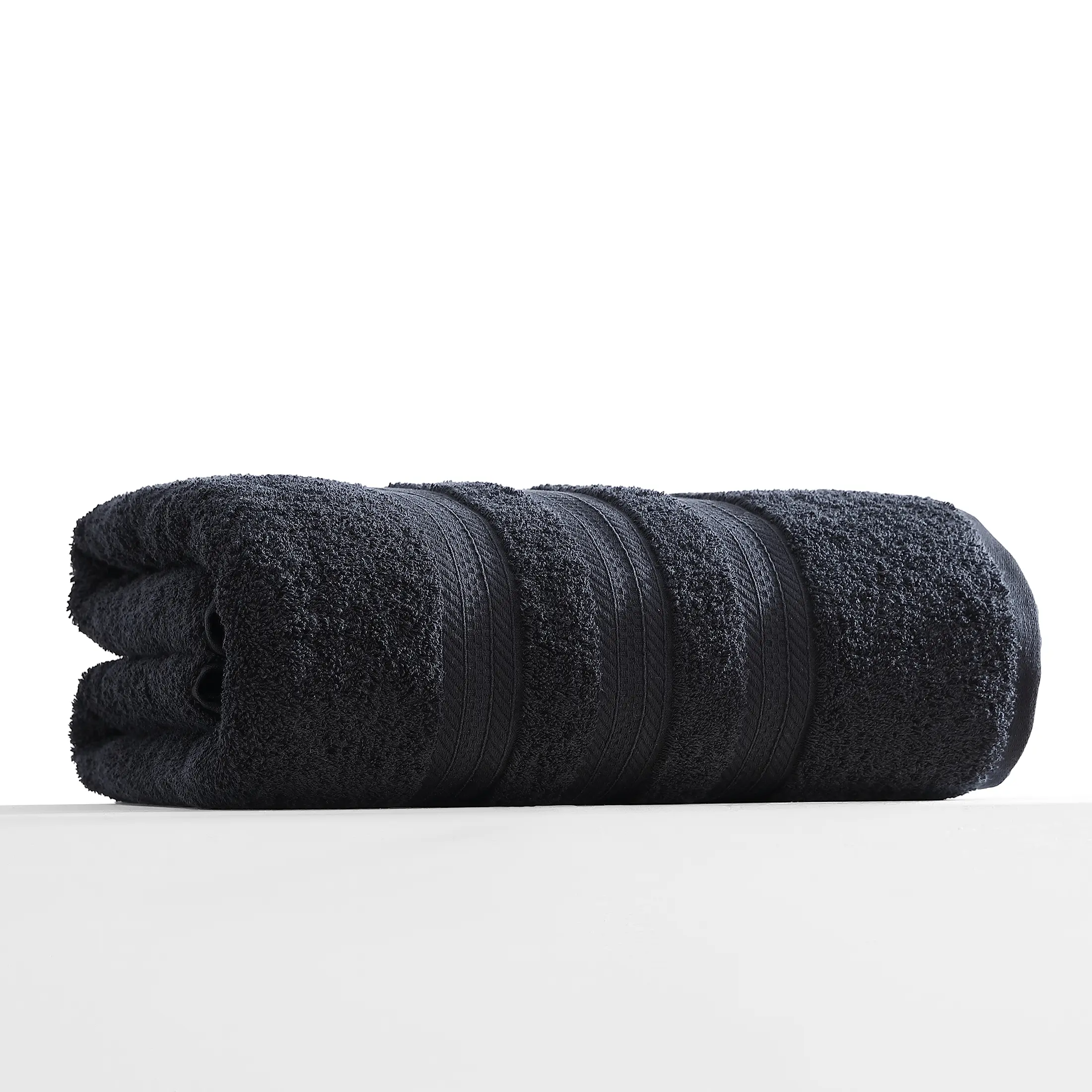 For Plus Size - Ultra Extra-Large Bath Towel - 40"x90" - Ultra Oversize Bath Sheet - 100% Cotton - BLACK COLOR