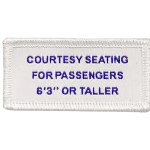 6'3 or Taller Courtesy Seating Woven Pencil Tab