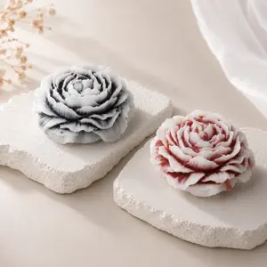 [Wildry] Dual-Tone Peony Massage Candle | 42°C Skin-Safe Low Temp Wax | Peelable Sensory Spa Gift