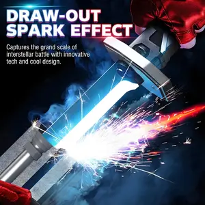 NeoSaber Cyberpunk SparkBlade Lightsaber Toy – 31.5" Spark Edition with Sound & Fog, 8-Color Streaming, Type-C Rechargeable for Christmas Gift, Rave, Cosplay & Display，Kid-Safe