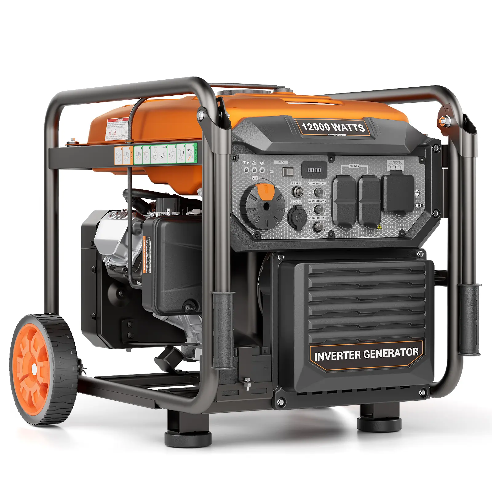 Efurden 12000-Watt Inverter Generator, Portable Generator Gas Powered with Electric Start for Home Backup, RV Ready