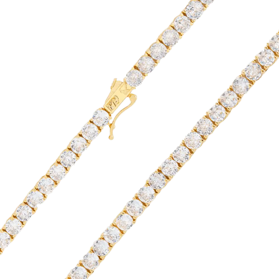 GLD 3mm Tennis Necklace - Perfect Gift