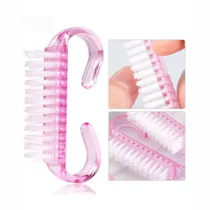 10-Piece Handle Nail Brush Set for Toe and Nail Cleaning, Cleansing, Durable Scrubbing Brushes for Foot Care, Pedicure Care Tool and DIY Use