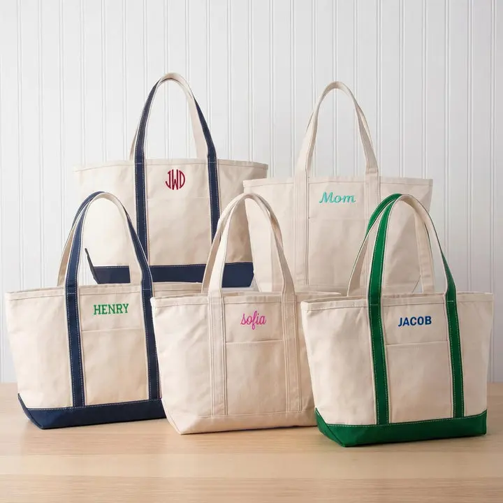 Bexford Open Zip-Top Canvas Tote Bag