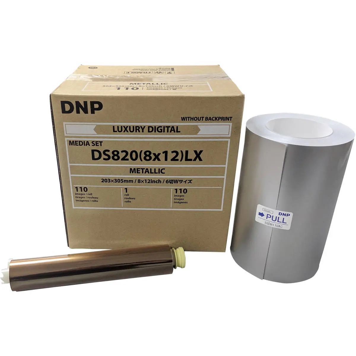 DNP DS820A Printer Luxury Media, 8x12" Metallic Roll, 110 Prints Per Roll, 1-Pack