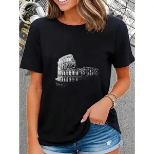 100% Cotton Rome Colosseum Italy Italia Roman Amphitheatre Ancient Rome T-Shirt