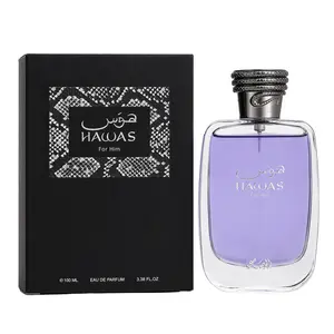 RASASI Hawas for Him EDP Spray, 3.4fl.oz/100ml Men's Cologne, Modern Versatile Fragrance, Father's Day Gifts, Single Item Men's Colognes