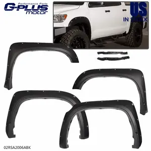 Pocket Rivet Style Wheel Fender Flares Cover Smooth Fit For Toyota Tundra 2014-2020