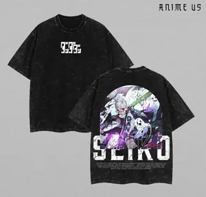 Limited Edition Dandadan X Seiko Ayase Tee, Vintage Washed Oversize Anime Manga T-Shirt, Double Printed Heavyweight Cotton Top, Gift for Anime Fan & Lover XB3