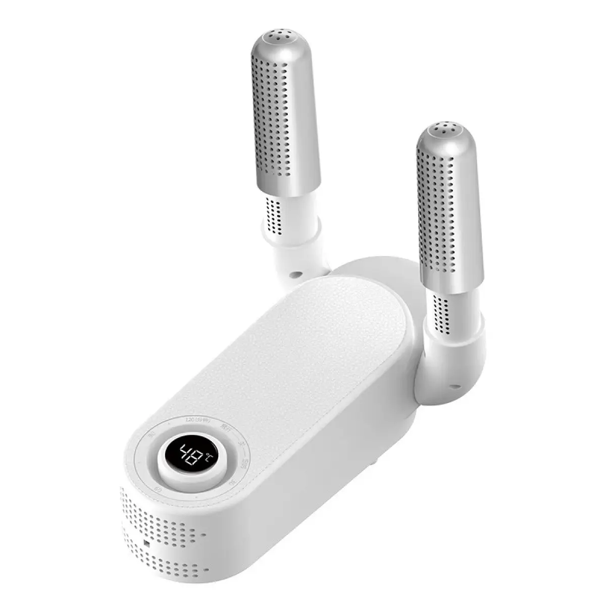 Portable home and travel shoe dryer, can be suspended or flat, purple light sterilization, folding storage, timing switch, automatic power off for all