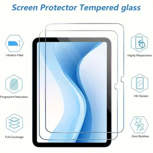 2-piece set suitable for the 11th/10th/9th/8th/7th generation (2025/2022/2021/) 11/10.9/10.2 tablet glass screen protector, 9H hardness - scratch resistant, anti glare, wear-resistant, smooth and transparent surface