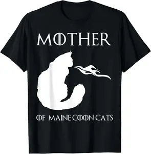 Women's Letter "Mother Of Maine Coon Cats Unrivaled Mothers Day Novelty" Print Round Neck Tee, Regular Fit Casual Short Sleeve T-shirt For Summer, Women's Top For Daily Outdoor