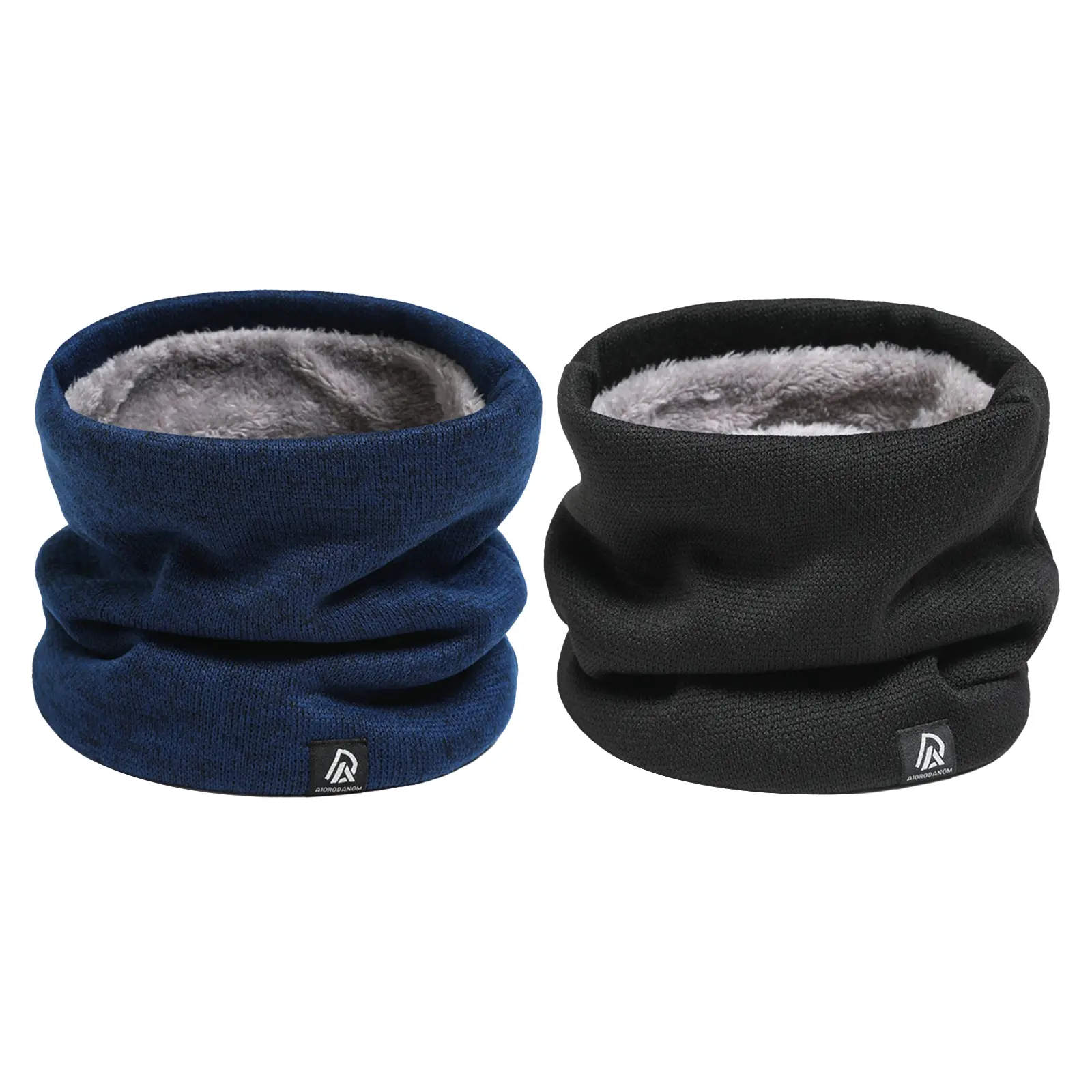 OIDEA 2-Pack Unisex Neck Gaiter - 7.88" Solid Color Fleece-Lined Winter Neck Warmer, Windproof and Adjustable for Cold Weather Outdoor Sport, Solid Color Scarf, 7.88" Height, Commute, Daily, Dual-Layer Design, Outdoor Sports, Hiking