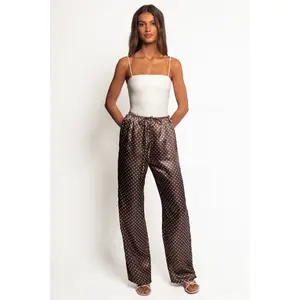 Alima Pants - Brown Polka Dot