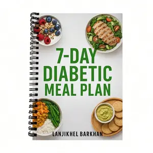 1 Notepad, Plan Book, Diabetes Diet Plan Book, 5.5x8.3 Inch Portable (home Office Travel) + Spiral Binding, Including Pregnancy Tracking Log, Inner Page Meal Plate Method To Control The Amount, Sugar Control Recipes