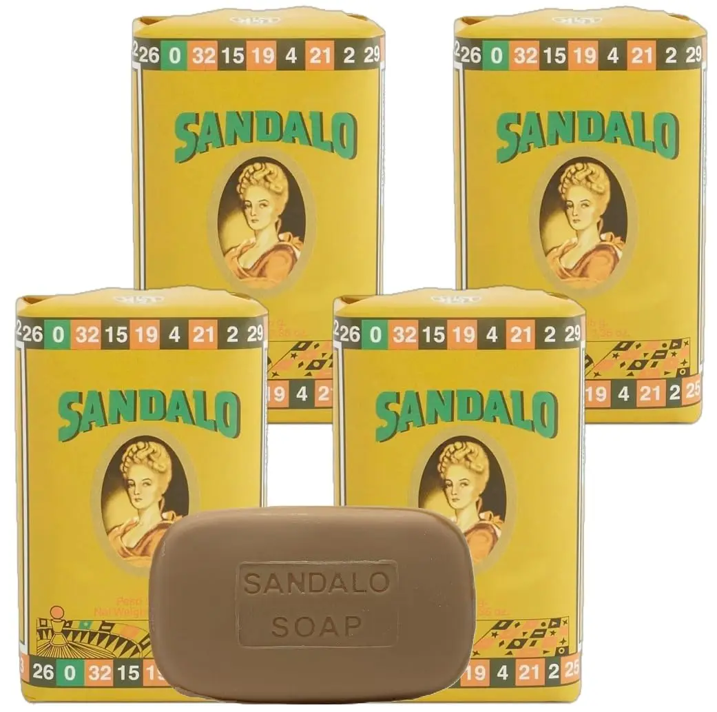 Lanman & Kemp Sandalwood Soap Bar - Jabon Sandalo 3.35 Oz (Pack of 4)