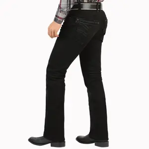 LAMASINI JEANS Cowboy HEAVY Denim Jeans LM26503 Black Color