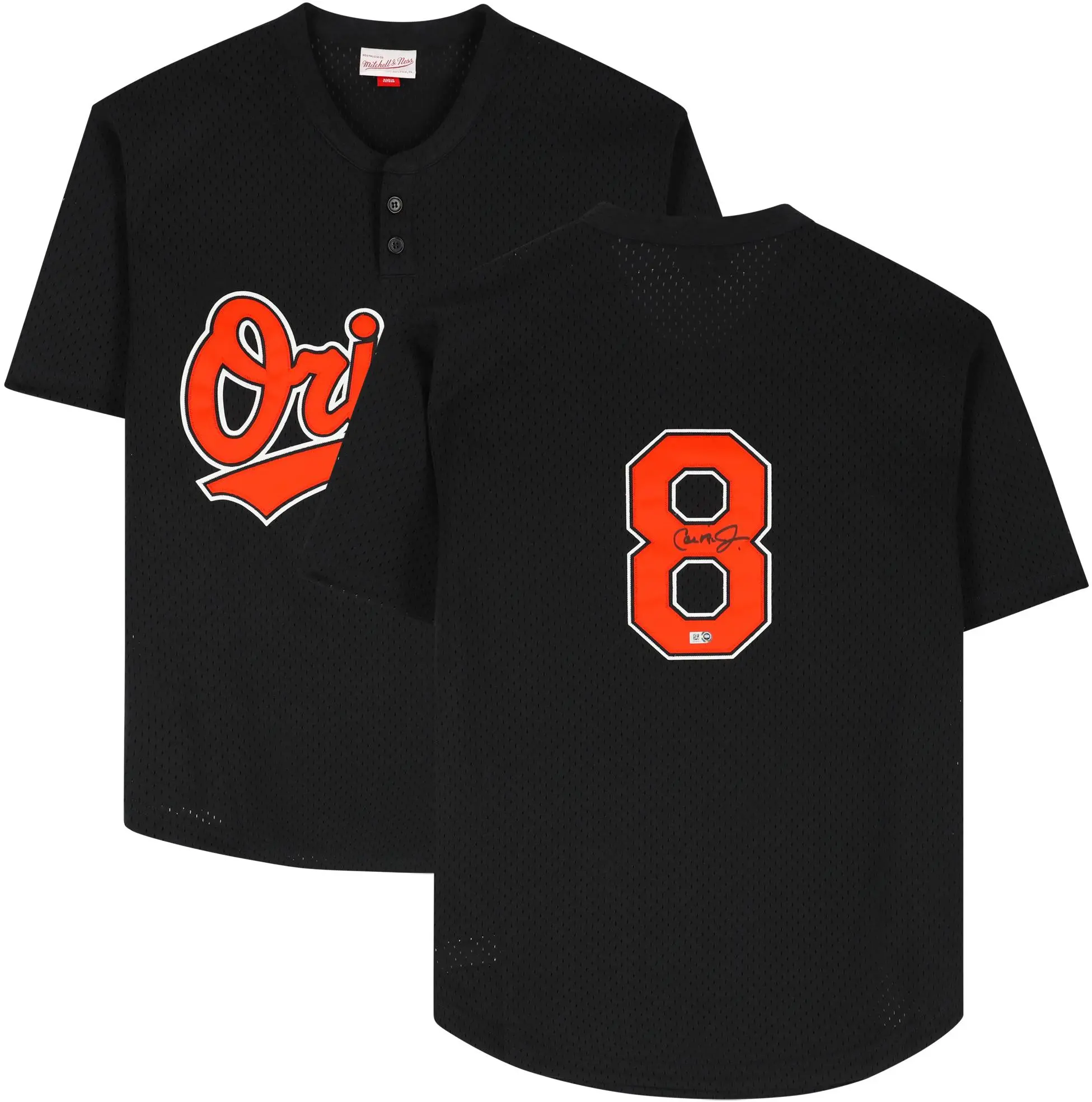 Cal Ripken Jr. Baltimore Orioles Autographed Black Mitchell & Ness Replica Batting Practice Jersey - Fanatics Authentic Certified