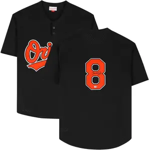 Cal Ripken Jr. Baltimore Orioles Autographed Black Mitchell & Ness Replica Batting Practice Jersey - Fanatics Authentic Certified