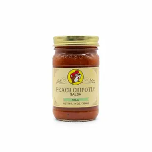 Buc-ee's Peach Chipotle Salsa - Mild 14 oz Handcrafted with Sweet Ripe Peaches & Smoky Chipotle Peppers for Dipping Topping or Recipe