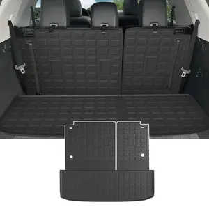 Cargo Mat Compatible with 2022 2023 2024 2025 Nissan Pathfinder Trunk Mat with Backrest Mat TPE Cargo Liner Replacement for 2022 2023 2024 2025 Nissan Pathfinder Accessories(Trunk Mat with Backrest Mat)