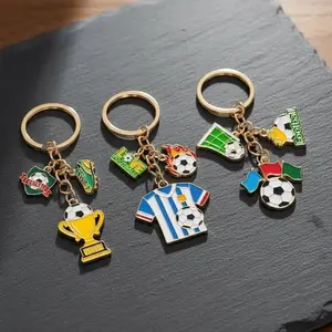 Soccer Keychain Sports Key Football Collectible, Exquisite Craftsmanship, Miniature Field Design Fashion Accessory