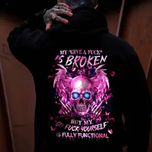 MY "GIVE A FK" IS BROKEN BUT unisex shirt, Hoodie, Sweatshirt, Spooky Season, October Vibes Only, bold graphic tee, graphic tee shirt, Aesthetic, Skeleton Graphic,Trendy, 90s, Daily Wear, spooky halloween shirt, tattoo tee