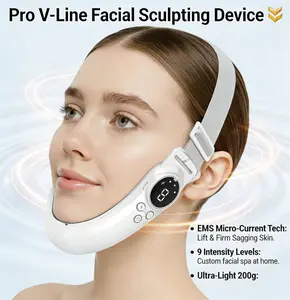 Get a sharper V-line at home!  9 levels of EMS to snatch your jawline. So light you’ll forget you’re wearing it!