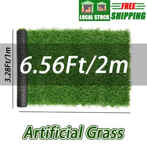 6.56*3.28Ft, Artificail Grass, Grass Turf Wall Decoration, High Grass Panel, Green Pet Mat, Floor Decoration Cover, for Patio, Wall Hanged Decor, Wedding, Free Tailored Grass