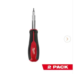 Milwaukee 11 in 1 Multi Tip Screwdriver wit square Drive Bits (2 pack)