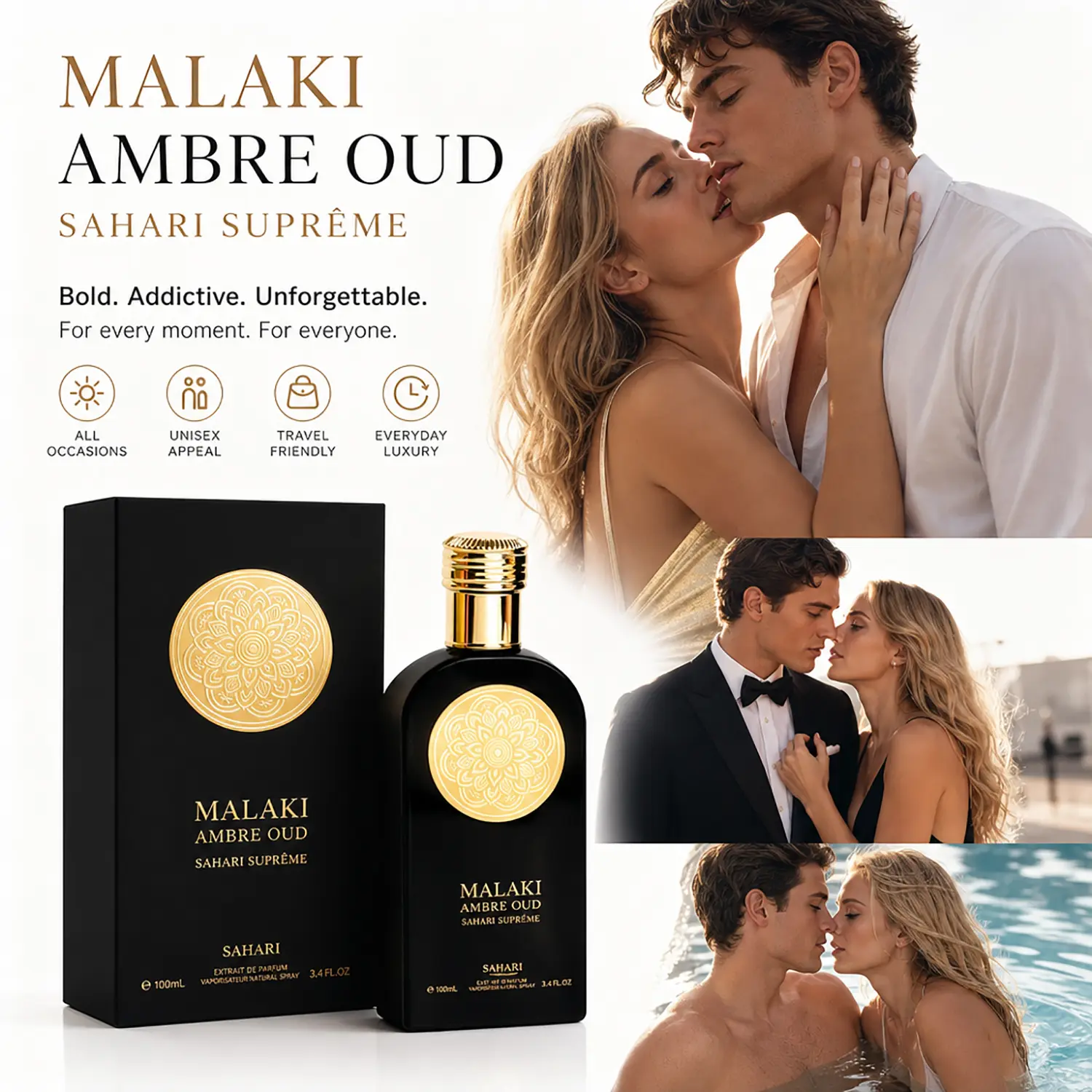 Men's Pheromone Perfume | With Pheromone Formula, Long Lasting, Floral Fruity Woody Scent | Designed for Him - Make Her Addicted & Share a Wild, Wonderful Night | Perfect Coachella & Pride Gift Set for Him 100ml/3.4fl.oz