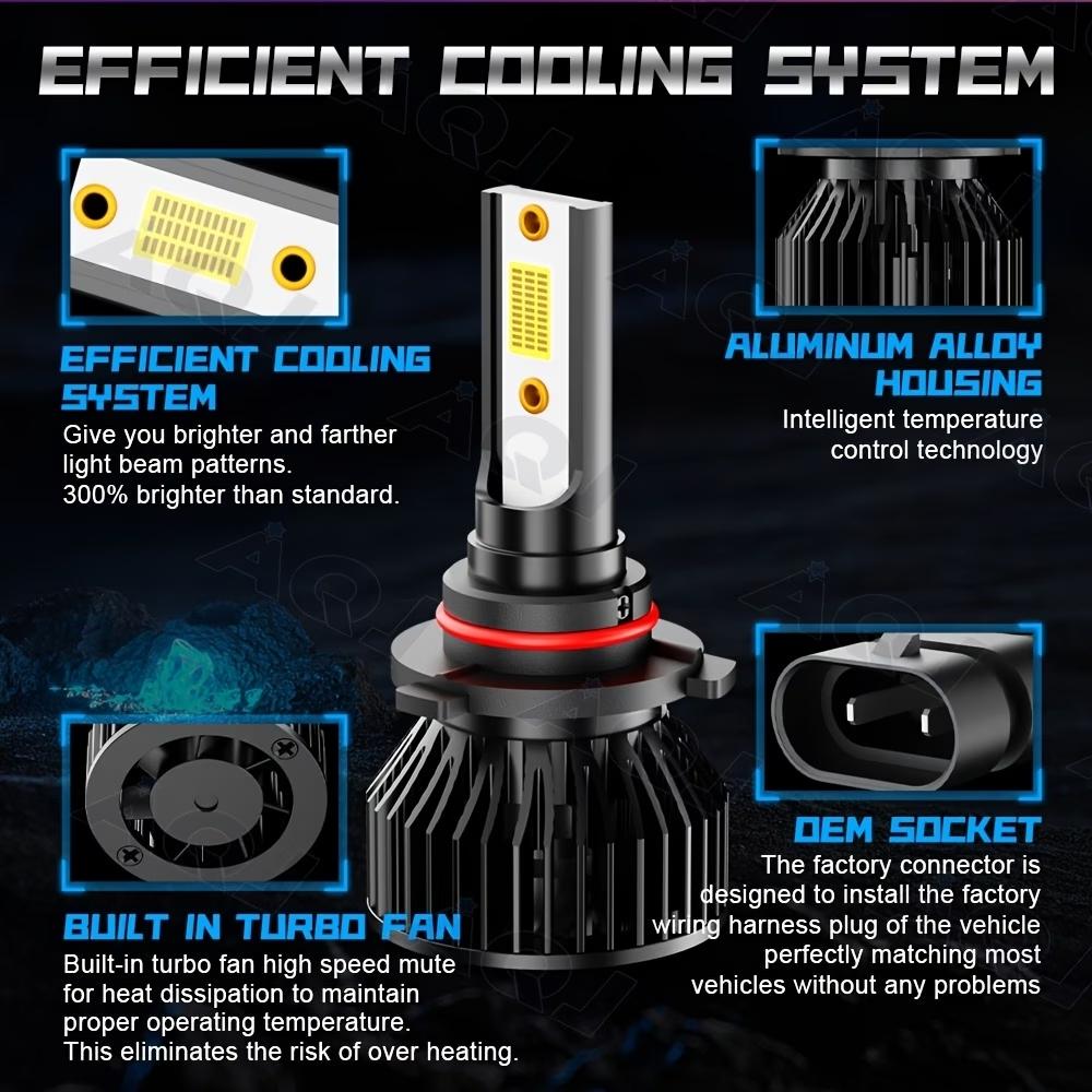 6pcs LED Headlight High/ Low Beam+Fog Light Bulbs Combo 9005+9006+H11 Fit for Toyota Corolla 2009-2013 6000K 26000LM