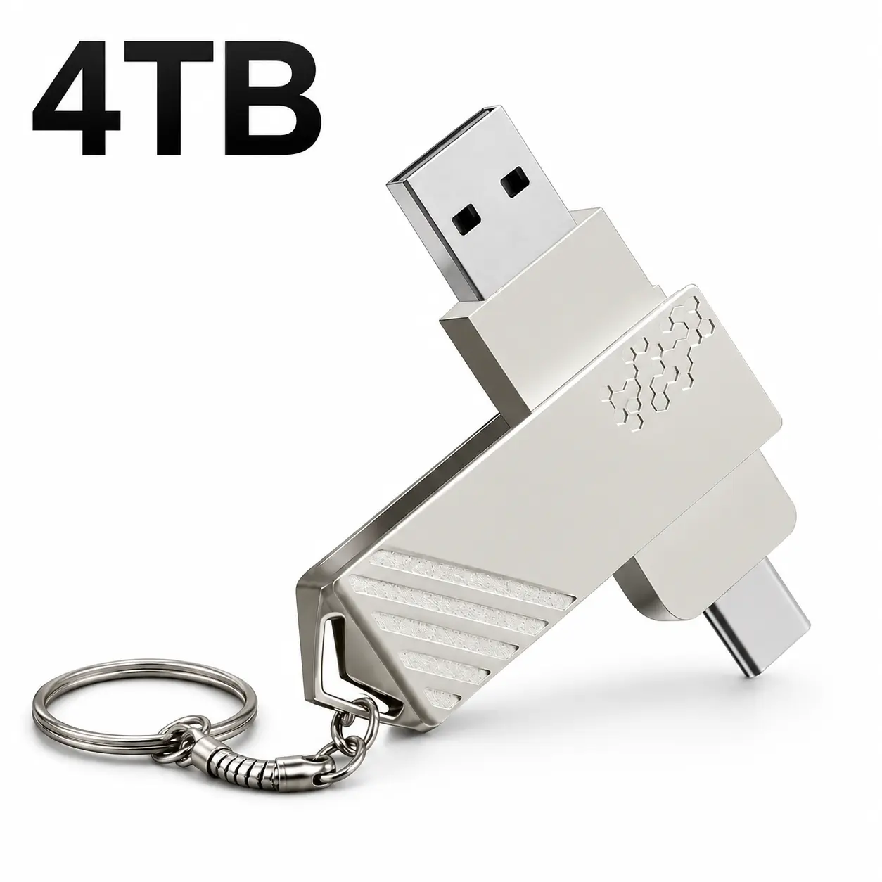 4TB Ultra-Slim Portable External Hard Drive for Reliable Storage - High-Capacity HDD for PC, Mac & Gaming Expansion (Silver)