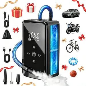 Tire Inflator Portable Air Compressor, with Digital Pressure Gauge Inflater 150PSI, 3X Fast Inflation Auto Shutoff Large Battery Tires Pump for Cars Motors Bikes Balls - Auto parts! Father's Day Gift! Mother's Day Gift!