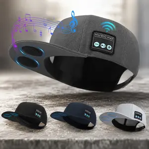 Wireless Bluetooth Sports Cap Headphones, Sport Earphone, Sweatproof Adjustable Headwear with HD Mic for Hands-Free Calls, Detachable Washable Sun Protection Mesh, Multi-Functional for Outdoor Running Cycling Fishing Fitness