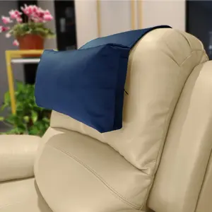 Adjustable Headrest Pillow for Recliners and Armchairs - Non-Slip  Cushion for  Support and  (Navy)