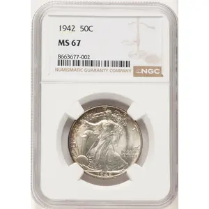 Walking Liberty Half Dollars (1942 50C, MS)