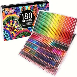 180 Watercolor Pencils, Beautiful Blending Effects with Wet or Dry - Ideal for Coloring Book - Water Soluble Pencils for Kids Adults Beginners