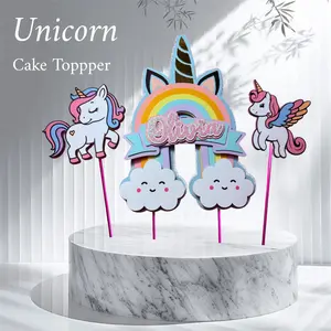 Unicorn Cake Topper, Rainbow cake topper, Unicorn cake decor