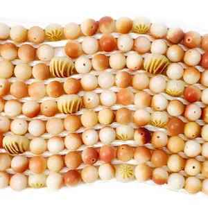 L1101]Bodhi Peach Ombre DIY Beads DIY Charms Set LL