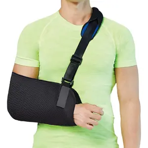 Arm Sling Shoulder Immobilizer for Arm Shoulder Elbow Wrist Injury Versatile Arm Support with Foam Neck Pad Fits for Left Right Hand Women Men (M)