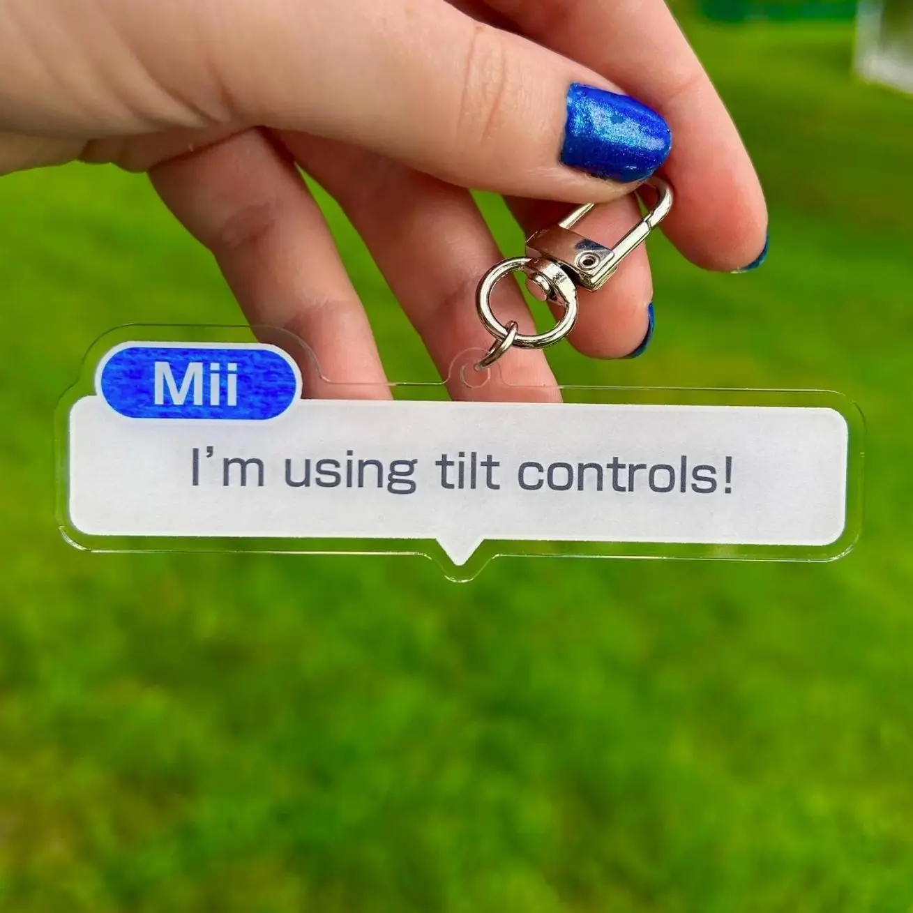 I'm Using Tilt Controls! Acrylic Racing Keychain