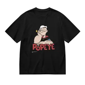 Popeye the Sailor Man Retro Cartoon T-Shirt, Classic Popeye Character Graphic Tee, Vintage Nostalgia Casual Cotton Shirt, Popeye Fan Gift
