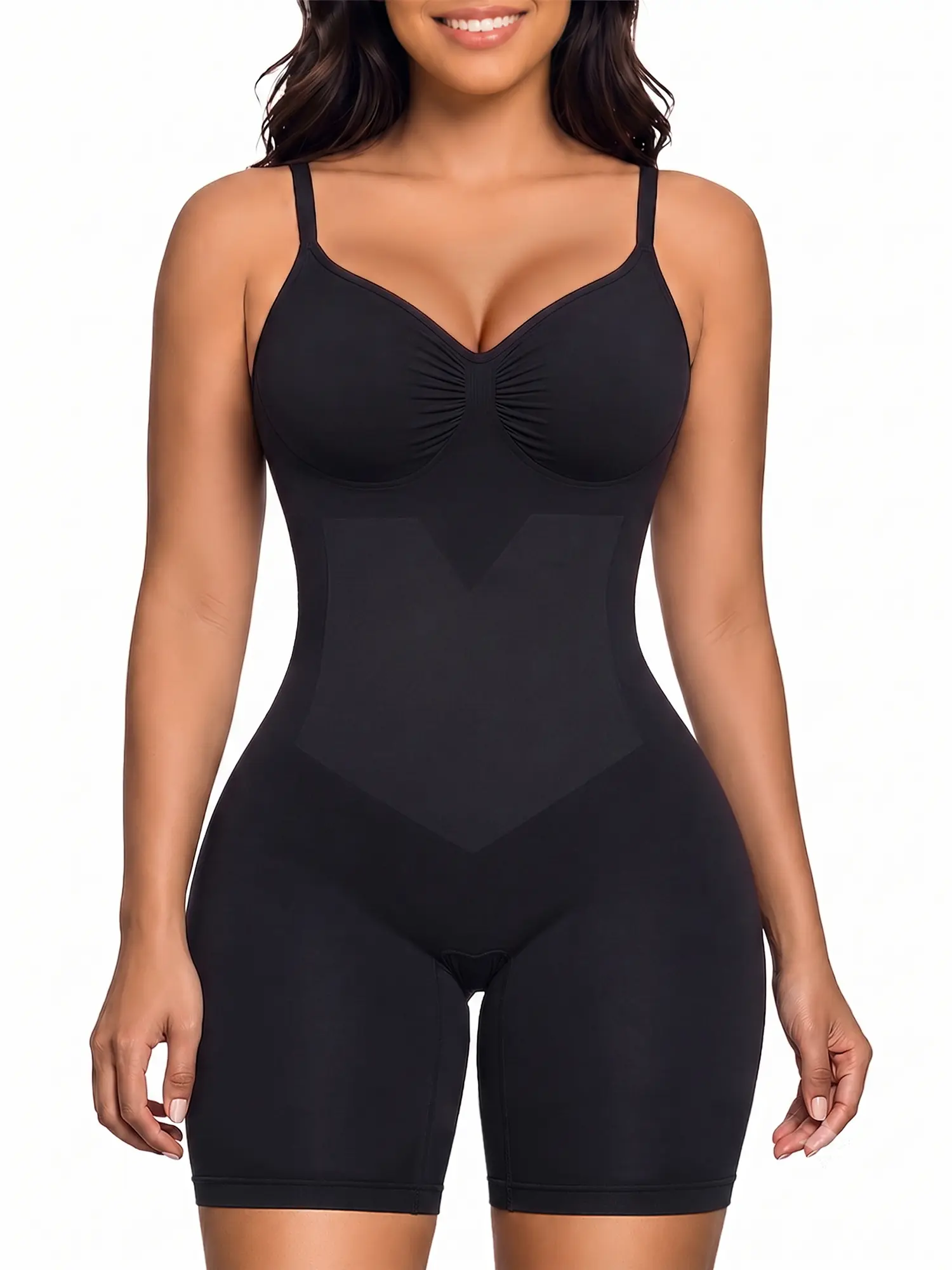 SHAPERX ZoneSculpt Women's Smooth Seamless Compression Shaper Bodysuit