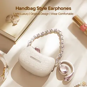 Fashionable Earphones Open Wearable Stereo Headset Handbag Style Light Luxury  Original Design Wear Comfortable Open Ear Bluetooth 5.4 Earbuds Sport Earphone HIFI Sound Quality Gifts for girlfriend Earbuds for Gaming Travel Sports Noise Cancelling