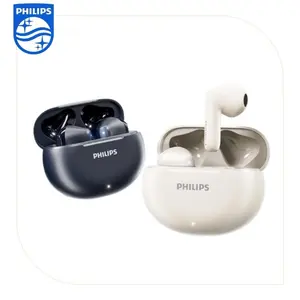 Philips TAT1199 TWS Earbuds, Bluetooth 5.4 Headphones with Dynamic Bass, 24H Playtime & Fast Charge,  Secure Fit for iPhone/Android/Workout. Ai noise reduction，Budget-friendly AirPods alternatives. One-year warranty, genuine product.