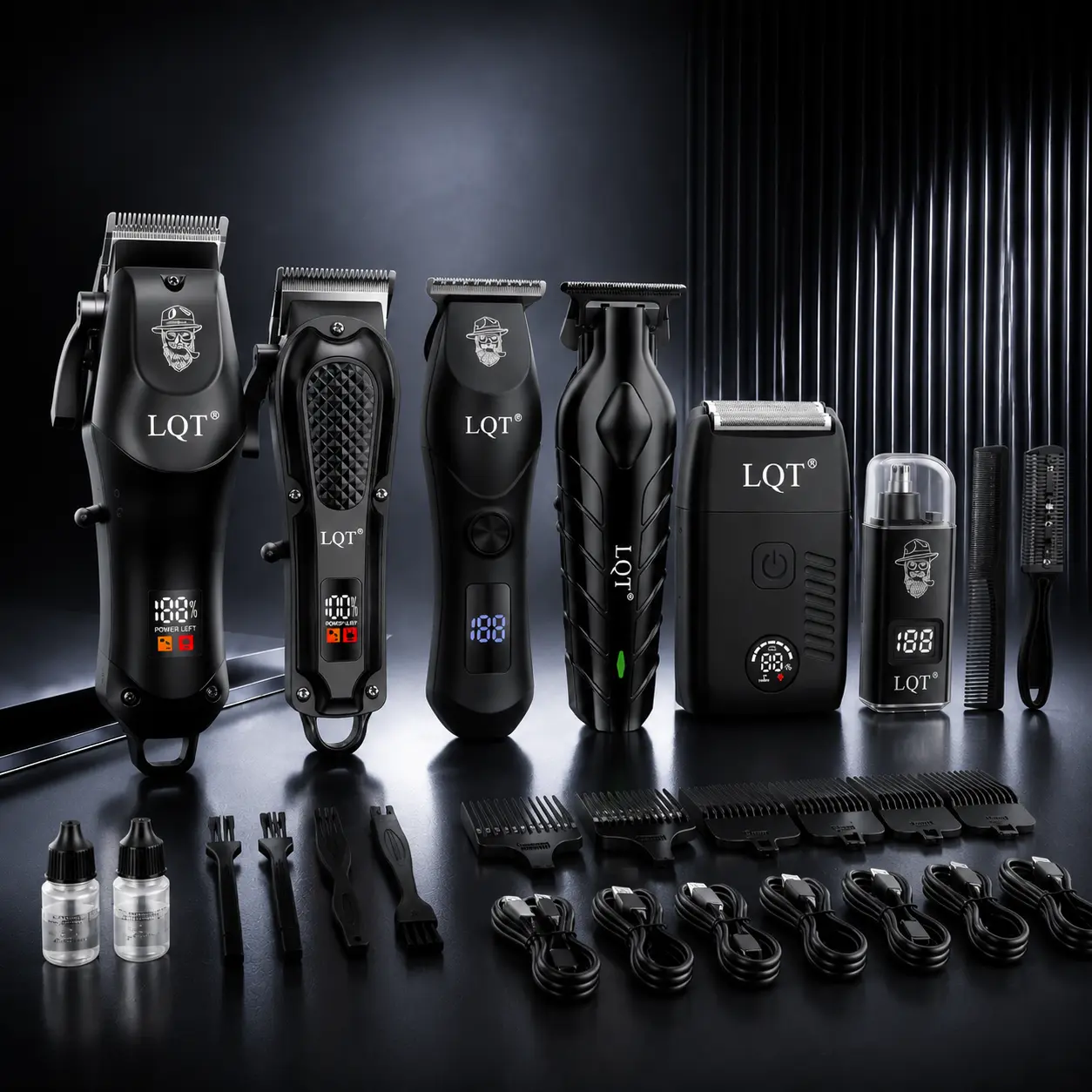 Ultimate 6Pcs Barber Clipper Kit – Complete Grooming Set for Home & Pro Use | Exclusive Edition
