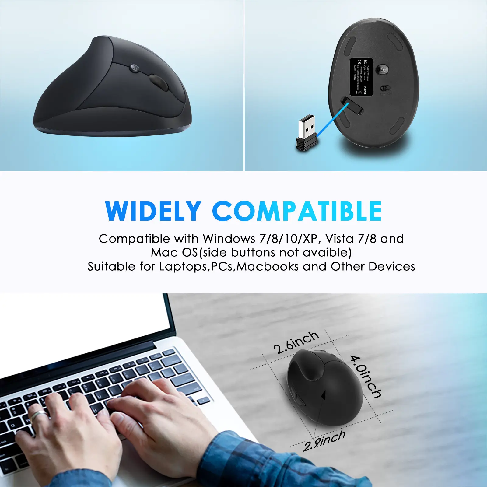 2026 New Premium Color Scheme Smart Ergonomic Mouse, Rechargeable Vertical Wireless Mouse, Dual-Mode, Silent, with Anti-Sleep Key, Essential Office Mouse / Bluetooth Ergonomic Mouse / Ergonomic Wireless Mouse 2026 New Premium Color Scheme Smart Ergonomic Mouse, Rechargeable Vertical Wireless Mouse, Dual-Mode, Silent, with Anti-Sleep Key, Essential Office Mouse / Bluetooth Ergonomic Mouse / Ergonomic Wireless Mouse
