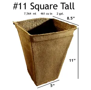 COWPOTS, LLC #11 Sq T (24) CowPots #11 Square Tall - 24 pots