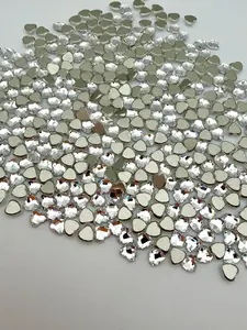 Luxe 3mm Heart Shape Flat Back Crystal Glass Rhinestone